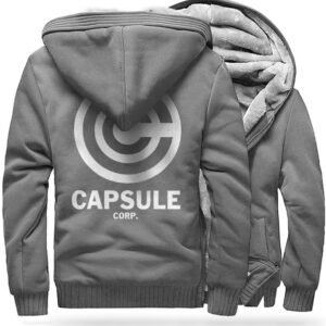 Veste Polaire DBZ Capsule Corp (Gris Clair)