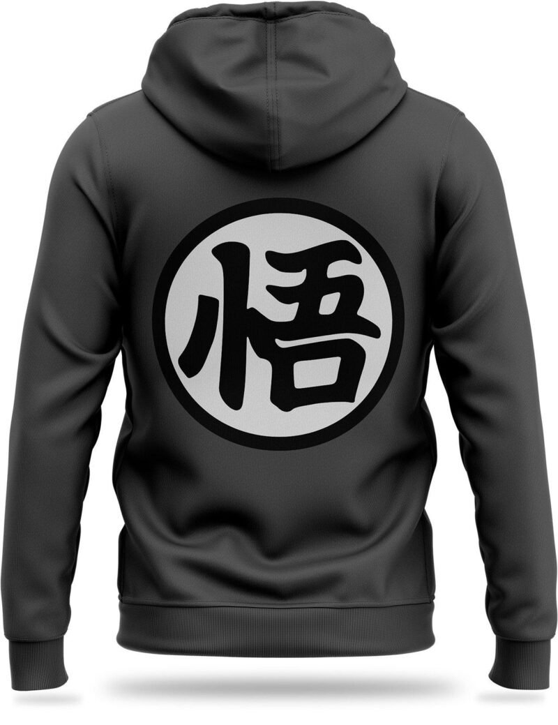 Veste DBZ Molletonnée Kanji “Go” (Gris) – Image 3