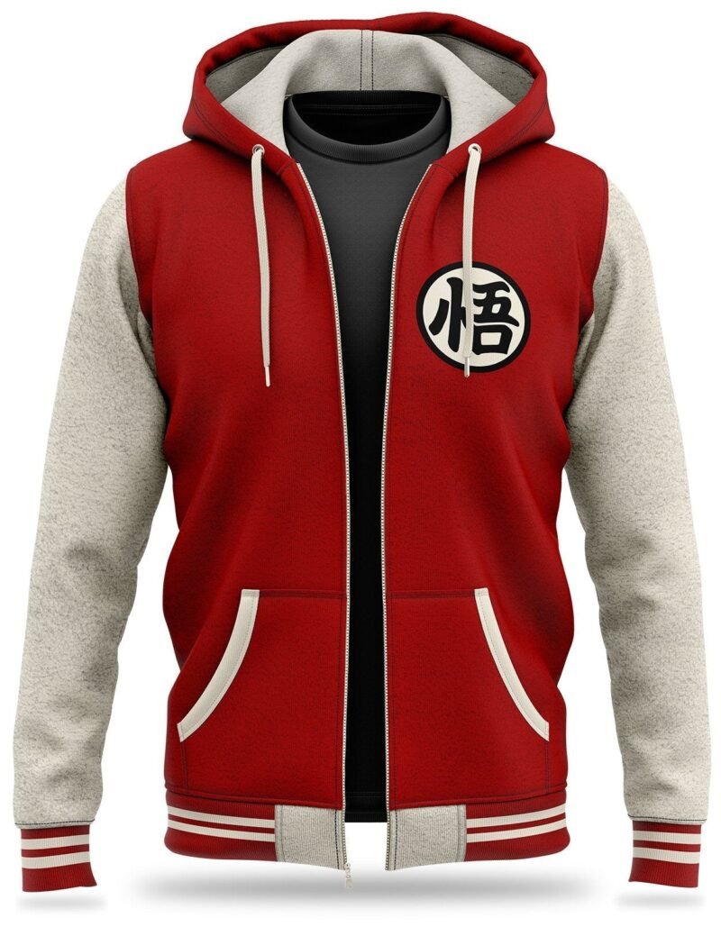 Veste DBZ Molletonnée Kanji “Go” (Rouge) – Image 2