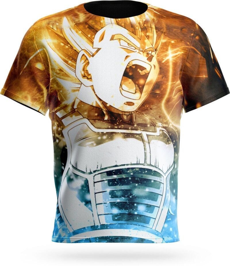 T-Shirt Dragon Ball Super Vegeta Rage Saiyan – Image 3