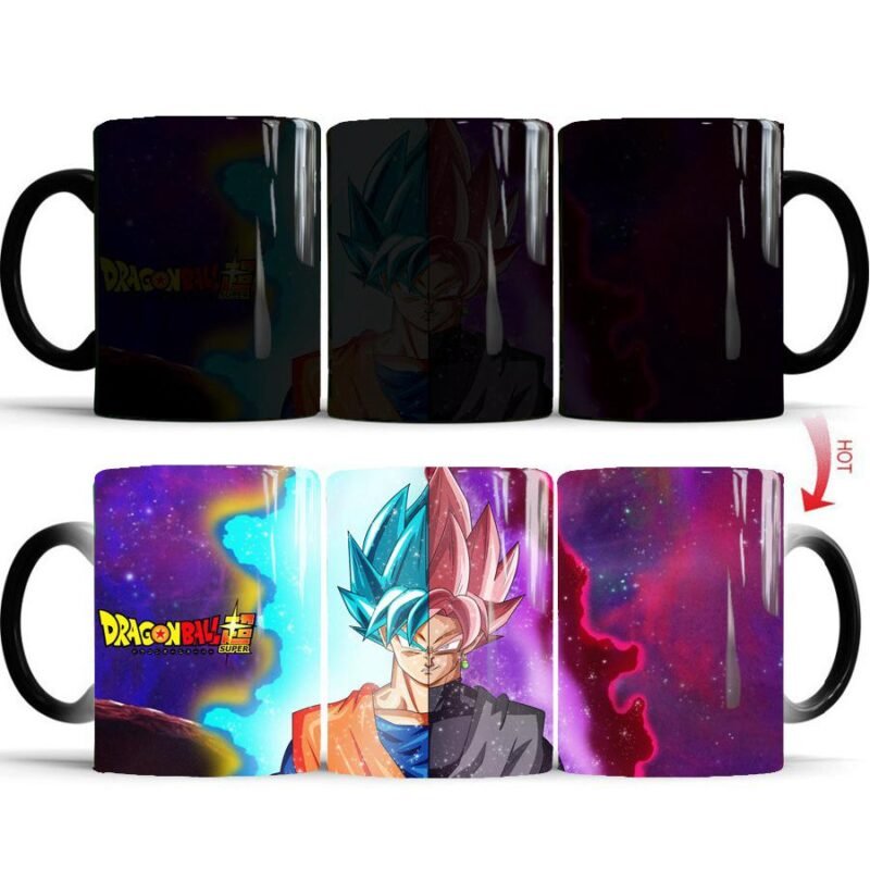 Mug Thermosensible DBS Goku Blue vs Goku Black – Image 2